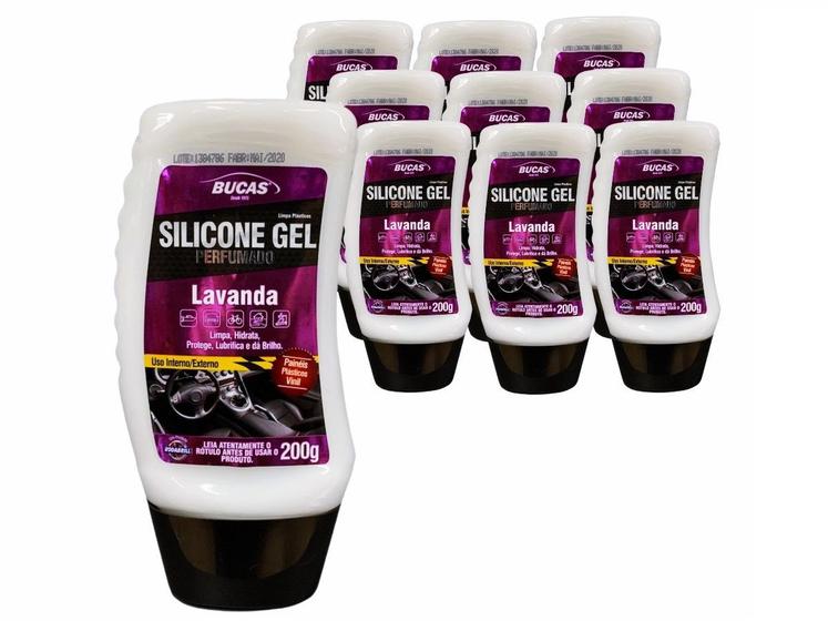 Imagem de Kit 10 Silicone Gel Painel Bucas Perfumado Lavanda 200G