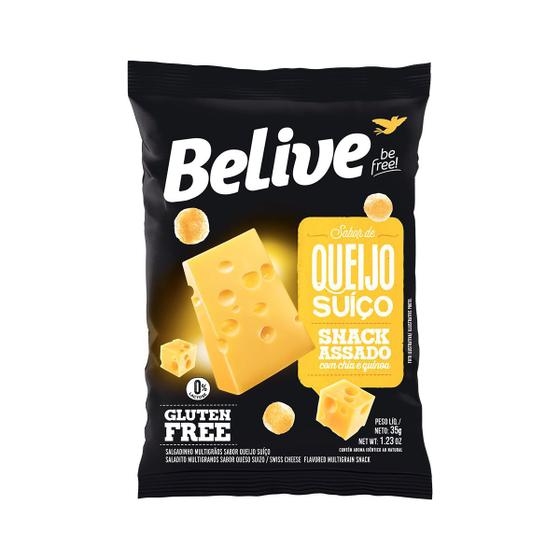 Imagem de Kit 10 Snack Sem Glúten Sabor Queijo e Pizza 35g - Belive