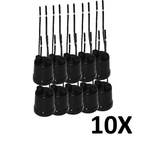 Imagem de Kit 10 Soquete Bocal Com Rabicho Lâmpada E27