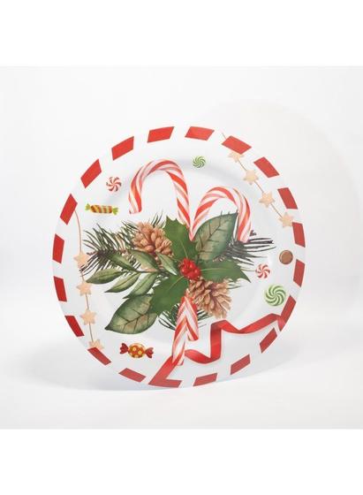 Imagem de Kit 10 Sousplat De Natal Melamina Decoração Natalina 35cm