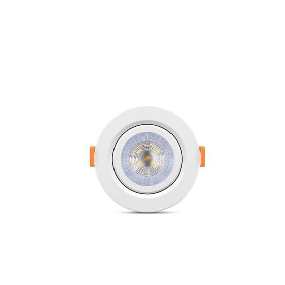 Imagem de Kit 10 spot led elgin luminária mr16 5w 3000k branco quente direcionável redondo