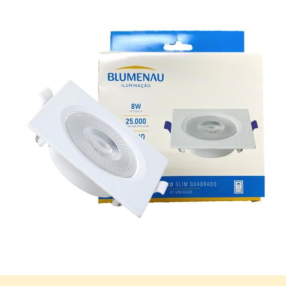 Imagem de Kit 10 Spot Super Led Quadrado Embutir 8w Branco Neutro 4100K