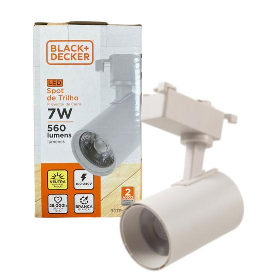 Imagem de Kit 10 Spot Trilho Led Eletrificado 7w Branco Neutro 4000K