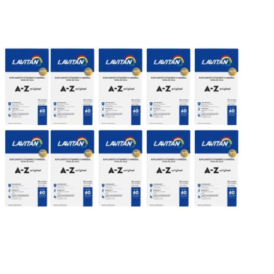 Imagem de Kit 10 Suplemento Lavitan A-Z Original 60 Cpr - Cimed