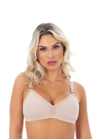 Imagem de Kit 10 Sutiã Básico Reforçado Duplo Alça Reforçada S/Bojo Lingerie Feminina SKU-0022K10