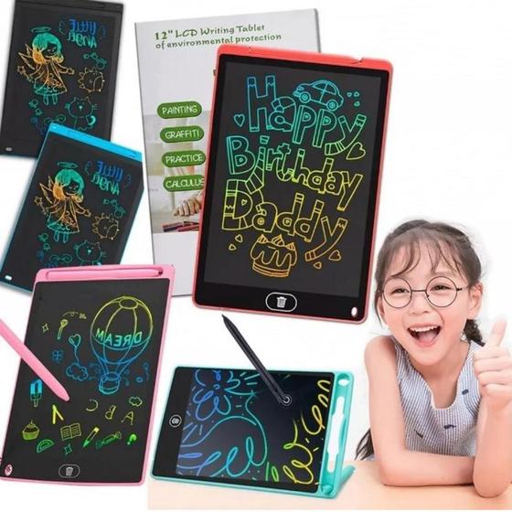 Imagem de Kit 10 Tablet Lousa Mágica Educativo Escrever E Desenhar 8,5
