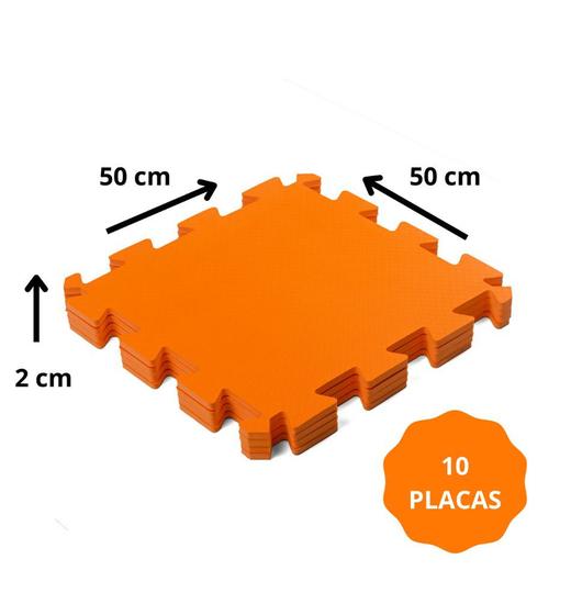 Imagem de KIT 10 TATAMES EVA 50x50 20mm LARANJA