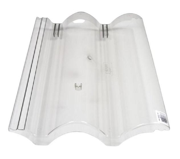 Imagem de Kit 10 Telhas Transparente Leve /Slim 42,5X33 Injetada