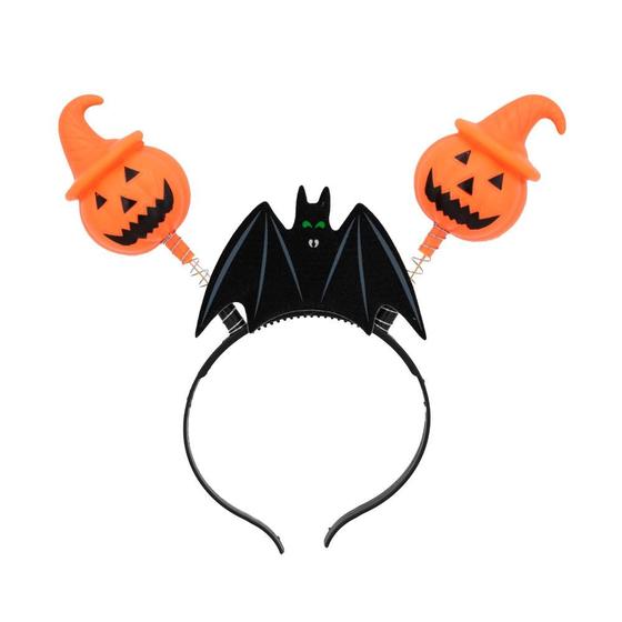 Imagem de Kit 10 Tiara Arco de Haloween Abobora morcego com Luz