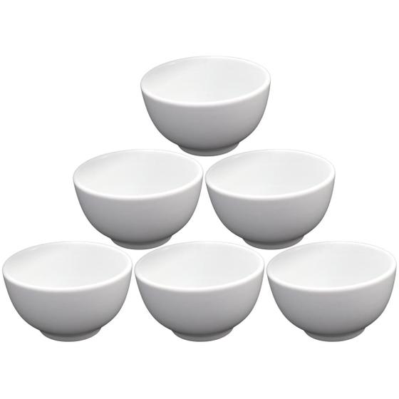 Imagem de Kit 10 Tigela de Porcelana 500 ml Japonesa para Sopa Caldo e Sobremesas Cozinha Restaurante Buffet - Refratária Resistente
