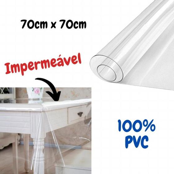 Imagem de Kit 10 Toalha de Plástico para Proteger a Mesa 70x70cm PVC