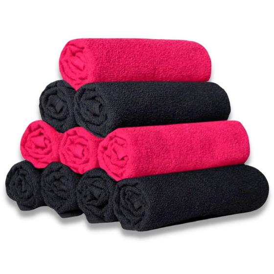 Imagem de Kit 10 Toalhas P/manicure E Pedicure 29x45c Profissional 100%Algodão