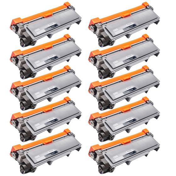 Imagem de KIT 10 Toner Compatível com TN2370 TN2340 TN660 Para L2320D L2520 2360DW 2740Dw HLL2320D HLL2360DW