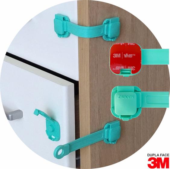 Kit 10 Travas Segurança Gaveta Multiuso Verde Menor preço em Kit 10 Travas Segurança Gaveta Multiuso Verde