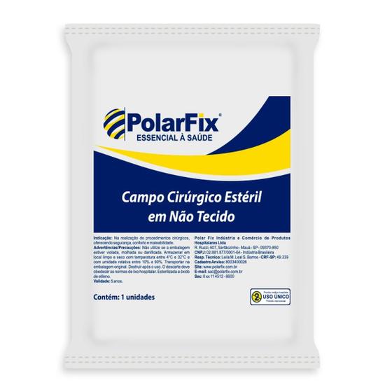 Imagem de Kit 10 Un Campo Cirúrgico Polarfix Azul Esteril Sem Fenestra