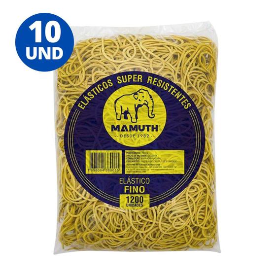 Imagem de Kit 10 Un Gominha Elástica Goma P/ Dinheiro Super Resistente