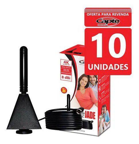 Imagem de Kit 10 und Antena Tv Digital Interna Jade Cabo 4 Mt E Fácil Fix