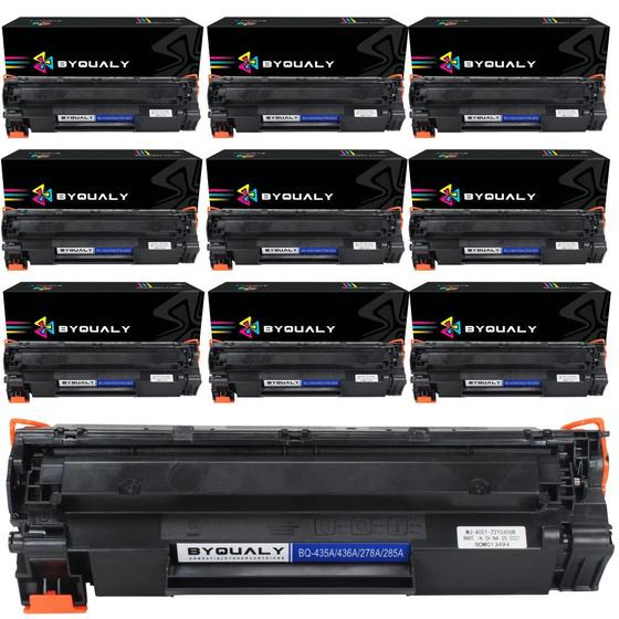 Imagem de Kit 10 Unid Toner Com Impressão de 2.000 Páginas Alto Rendimento  Compatível Impressora HP Laser Jet Pro 435A/436A/285A/278A UNIVERSAL