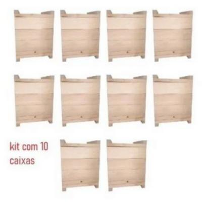 Imagem de KIT 10 Unidades Caixa para Abelhas Jataí Inpa - Sem Ferrão 1212