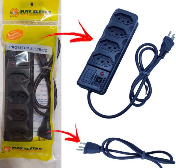 Kit 10 Unidades de Filtro de Linha 3, 4, 5 e 6 Tomadas Extensão Elétrica Régua Elétrica Menor preço em Kit 10 Unidades de Filtro de Linha 3, 4, 5 e 6 Tomadas Extensão Elétrica Régua Elétrica