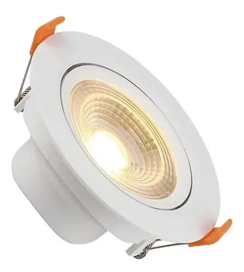 Imagem de Kit 10 Unidades De Spot Led 3w Redondo 3000k Branco Quente Dicróica Direcionável Embutir