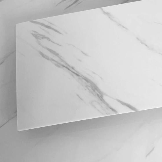 Imagem de Kit 10 Unidades Placa Adesiva Flexível para Parede Mármore Branco 30x60cm