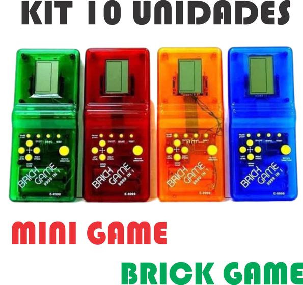 Imagem de Kit 10 Unidades Super Mini Game Brick Game Antigo Portátil