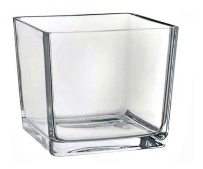 Imagem de Kit 10 Vaso Castiçal De Vidro Quadrado Para Vela Decoração Porta Candelabro Suporte Luxo Decorativo