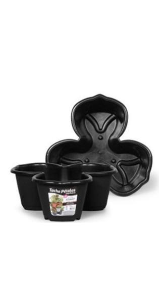 Imagem de Kit 10 Vasos Resistentes 8 Litros Empilhável Mini Horta Jardim Pétala Decoração