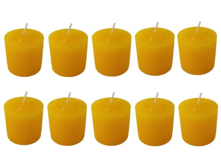 Imagem de Kit 10 Velas Perfumadas Com Aroma De Citronela - Cor Amarela