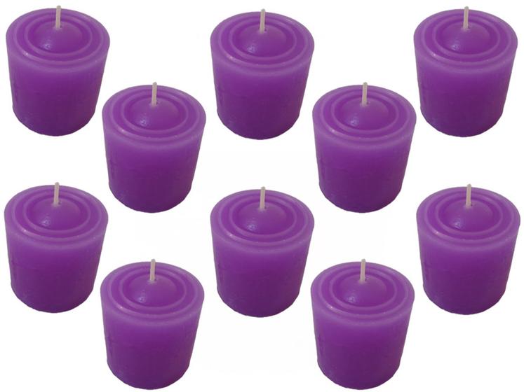 Imagem de Kit 10 Velas Perfumadas Com Aroma De Lavanda - Cor Roxa