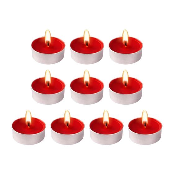 Imagem de Kit 10 Velas Rechaud Decoração Festas Dia dos Namorados Vermelho