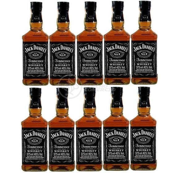 Imagem de Kit 10 Whisky Jack Daniel's Old No.1 Original 375ml Uísque