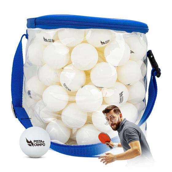 Imagem de Kit 100 Bolas Bolinhas Tênis De Mesa Ping Pong - Branco