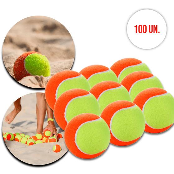 Imagem de Kit 100 Bolas de Beach Tennis Profissional Stage 2