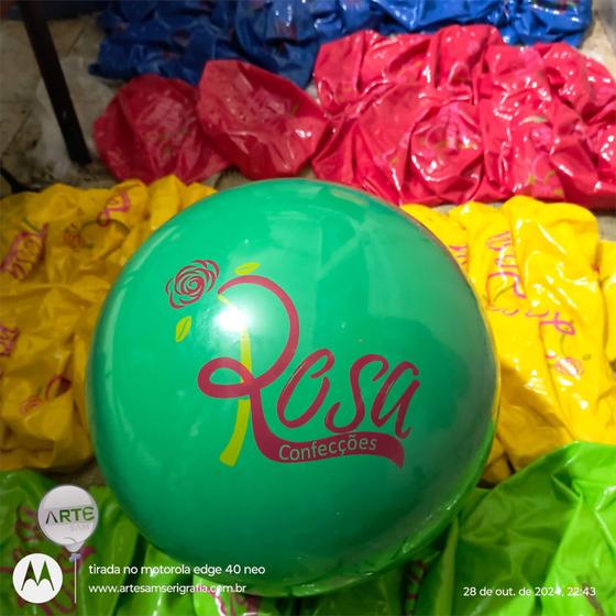 Imagem de KIT 100 Bolas vinil 23 cm Impressas personalizadas