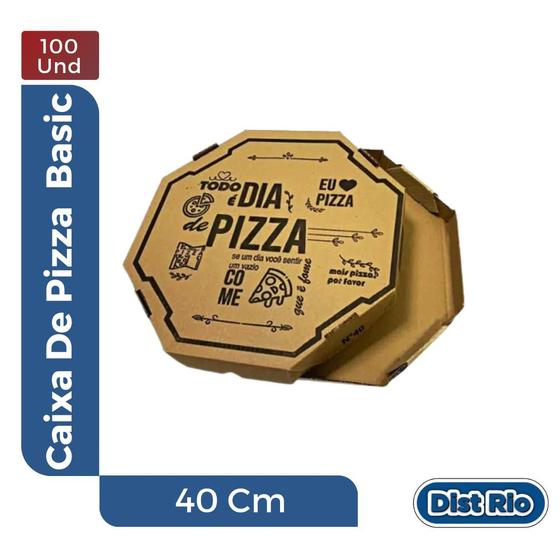 Imagem de Kit 100 Caixa De Pizza 40 Cm Basic Delivery Pizzaria