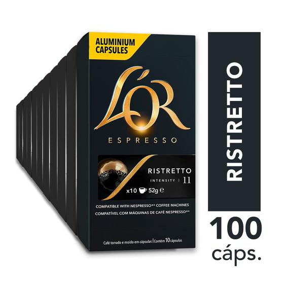Imagem de Kit 100 Cápsulas de Café L'or Ristretto