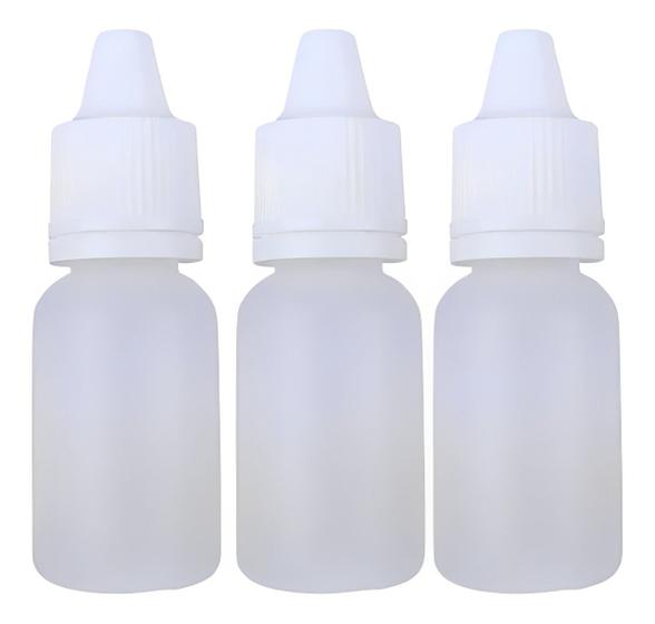 Imagem de Kit 100 Frascos Plásticos Conta Gotas 10ml Natural
