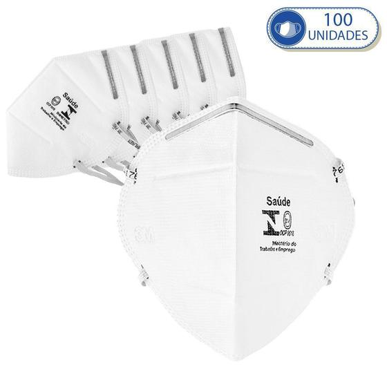 Imagem de Kit 100 Máscaras 3M 9920H Descartáveis para Proteção Respiratória PFF2(S)