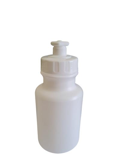 Imagem de Kit 100 Mini Garrafas Squeeze 300ml plástico transparente tampa colorida
