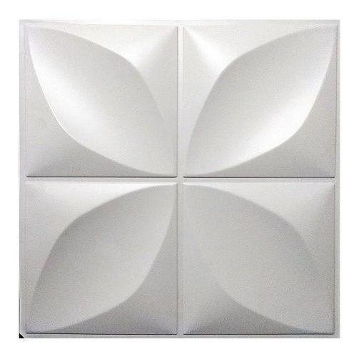 Imagem de Kit 100 Placas 25x25cm 3D Decorativa Pétalas Flor Revestimento Plástico PVC Auto Relevo