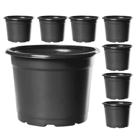 Imagem de Kit 100 Pote Vaso Holambra NP 11 Preto de Plástico Flexível Para Cultivo de Cacto e Suculenta Vasinho Saquinho de Produção de Muda - Nutriplan