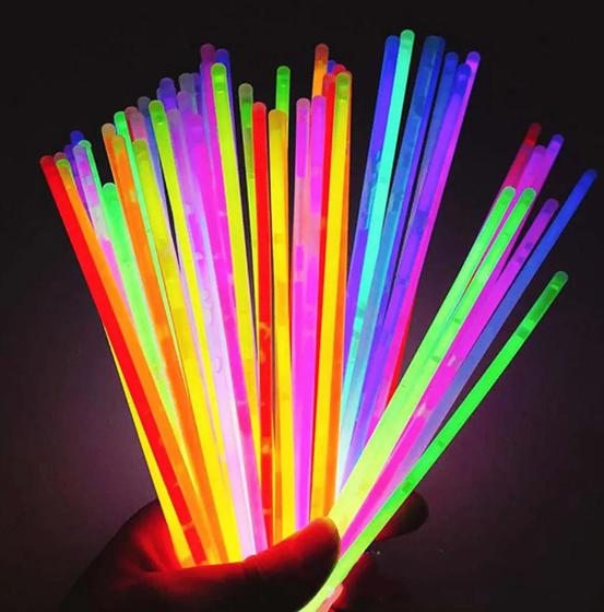 Imagem de Kit 100 pulseiras neon