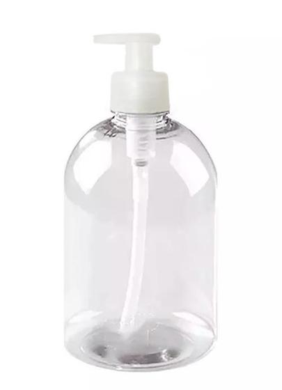 Imagem de Kit 100 Saboneteira P/ Álcool Gel 500ml Com Válvula Pump