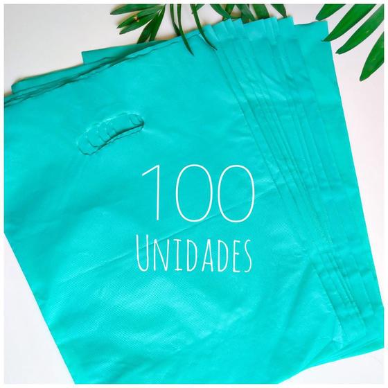 Imagem de Kit 100 Sacolas Premium Boca De Palhaço p/ loja 30x40 Opções
