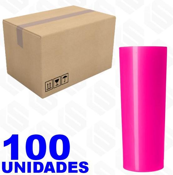 Imagem de KIT 100 UND - Long Drink ROSA PINK Para Transfer laser - 325 ML