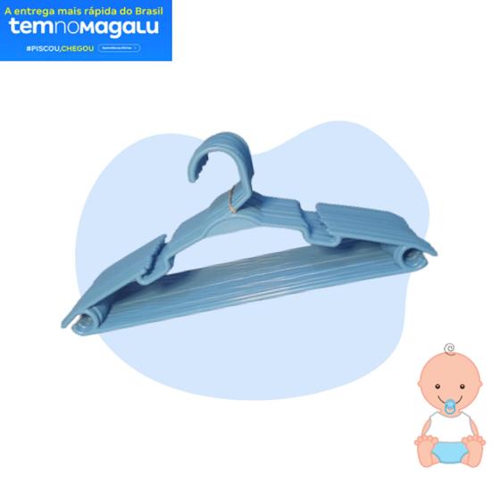 Kit 100 unidades Cabide infantil baby ultra fino e inquebrável. Menor preço em Kit 100 unidades Cabide infantil baby ultra fino e inquebrável.