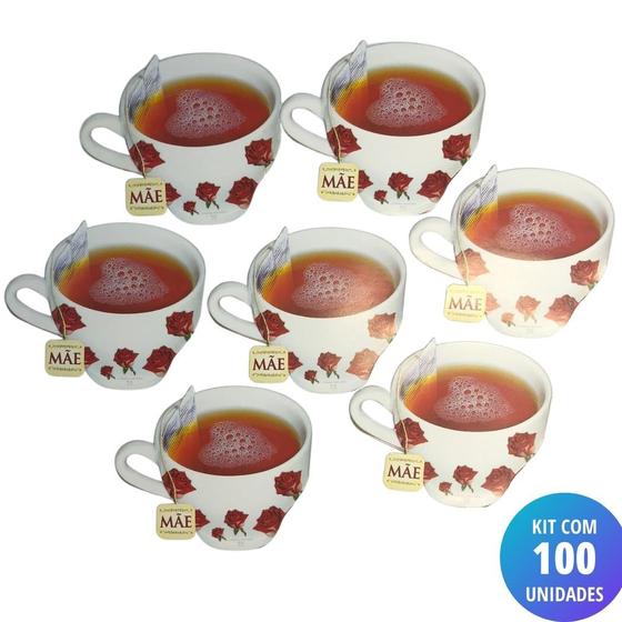 Imagem de Kit 100 Unidades Cartão Mãe - Xícara de Chá