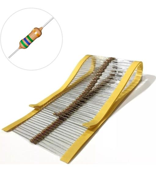 Imagem de Kit 100 Unidades  Resistor 5M6 1/4W 5% Resistores Padrão Cr25 Ohms